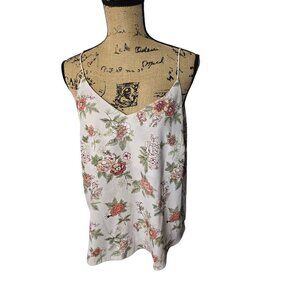 NWT Forever 21 Pink Floral Tank Top Cami L
